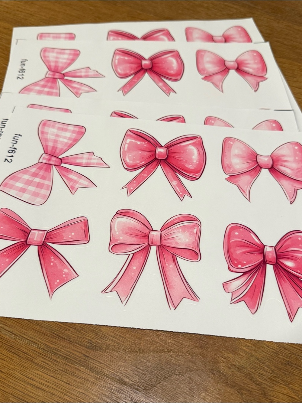 Pink Bow Sticker Sheets- Wall Decals Removeable